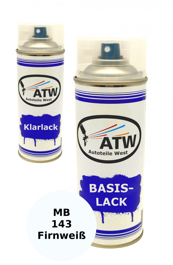 Autolack für Mercedes Benz 143 Firnweiß +400ml Klarlack Set